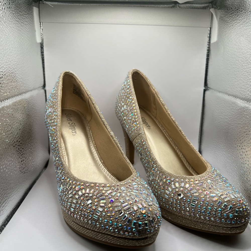 Elegant Rhinestone Embellished Heels